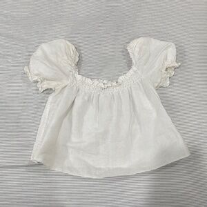 Sunday Best White Ruffle Sleeve Blouse